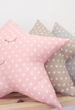 Funda Cojín Estrellas 8mm | 100% Algodón | Navidad Infantil | Hans-Textil-Shop