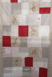 Colcha redwork para niña(kit)